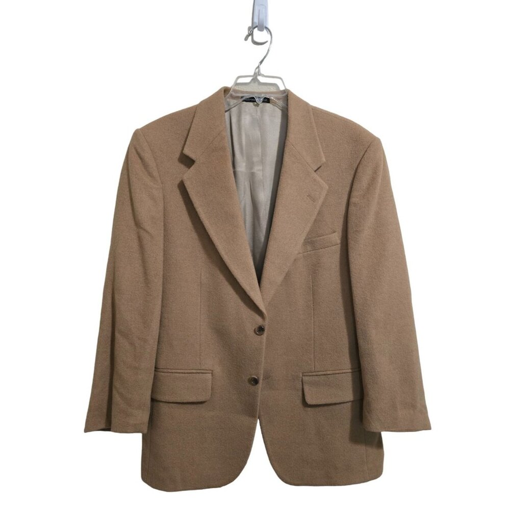 Club Room Mens Camel Hair Blazer‎ 100% Camel Hair Tailored In USA Size 42R Beige